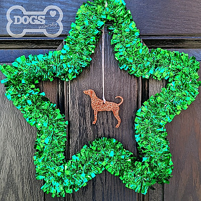 Bespoke Green Star Dog Breed Christmas Wreath